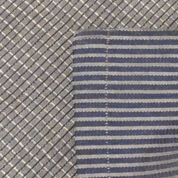VTG Vogue Sample Denim Duvet Cover RARE Heavy Striped Check 2 Sided 86" x 86" - Picture 13 of 14
